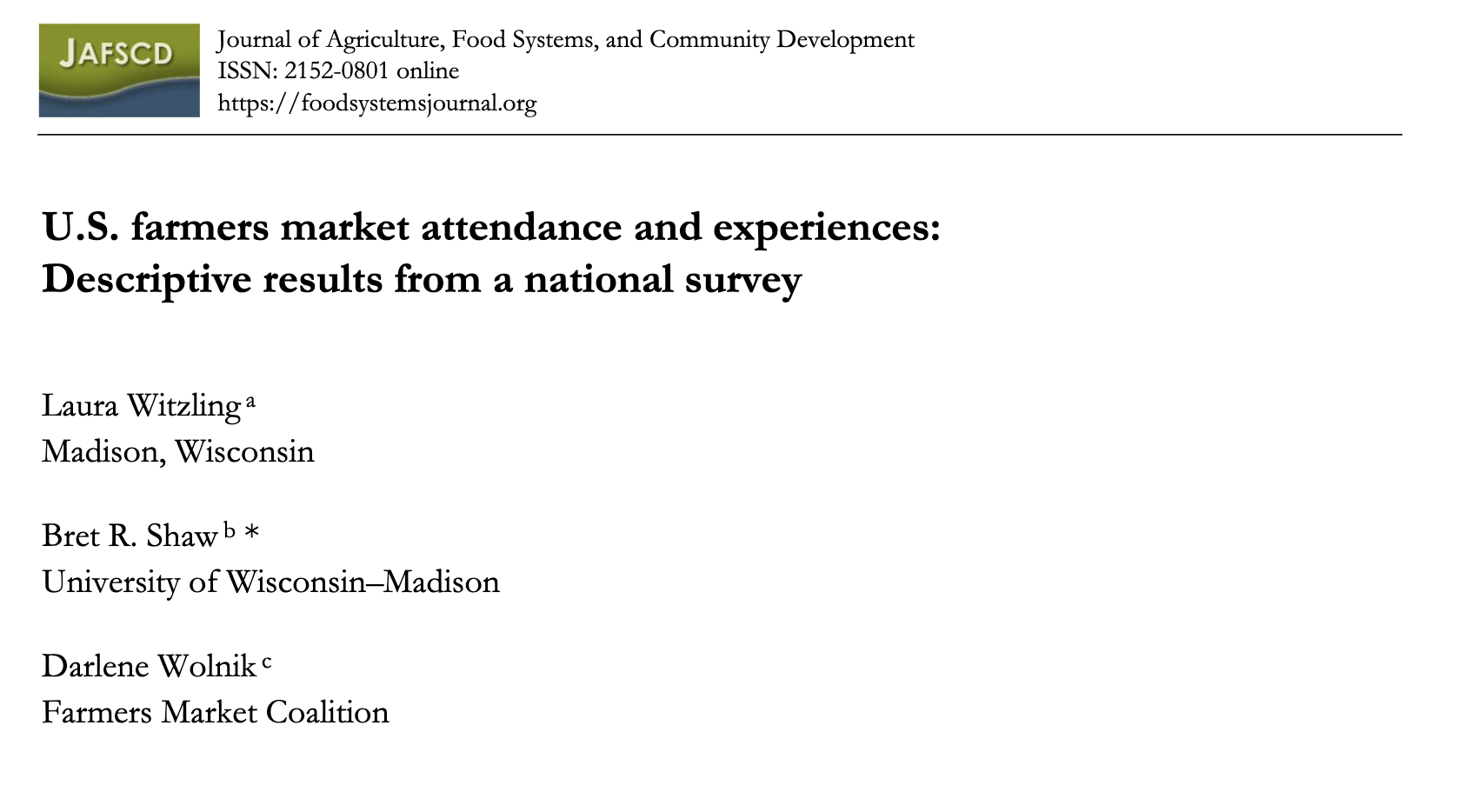 New study finds that 80% of Americans attend farmers markets, underscores local food demand